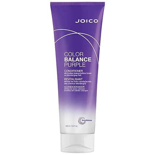 Joico Color Balance Purple Conditioner | For Cool Blonde or Gray Hair | Eliminate Brassy Yellow Tones | Boost Color Vibrancy & Shine