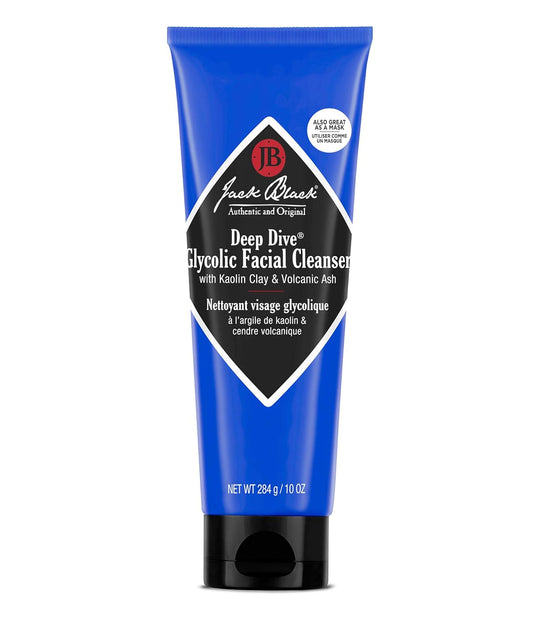 Jack Black - Deep Dive Glycolic Facial Cleanser, Clay-Based Cleanser, PureScience Formula, Facial Cleanser and Mask, Recommended for Normal, Dry, or Oily Skin, Glycolic Acid