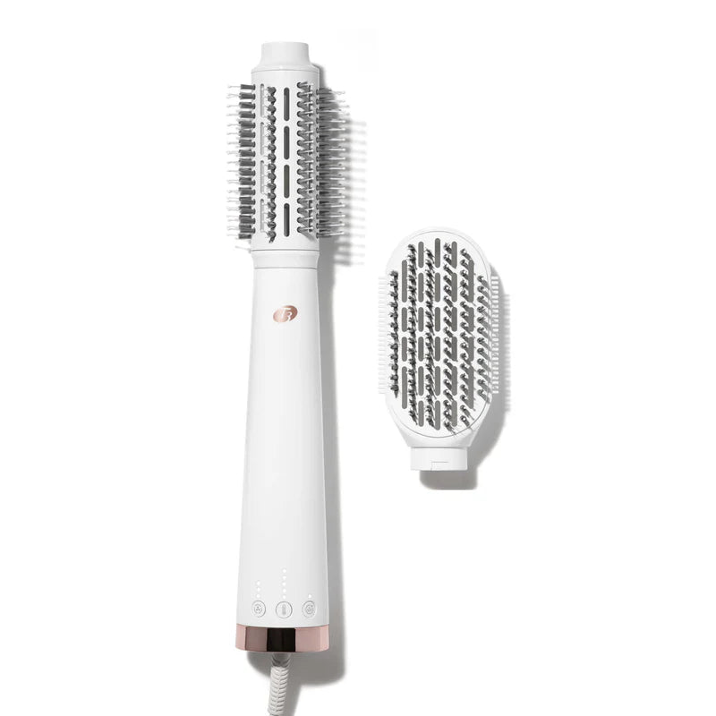 T3 AIREBRUSH DUO Dual-Attachment Blow Dry Brush -White