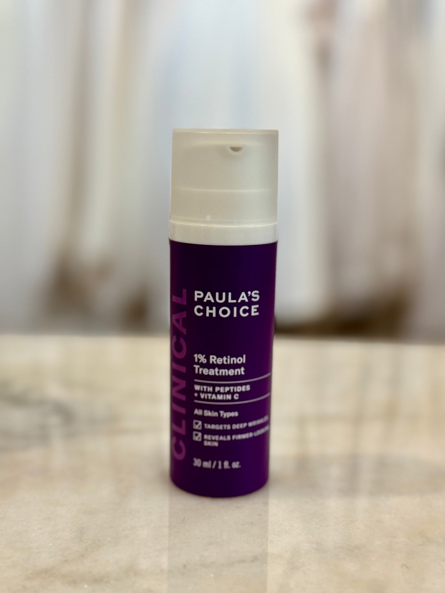 Paula's Choice CLINICAL 1% Retinol Treatment Cream with Peptides, Vitamin C & Licorice Extract, Anti-Aging & Wrinkles