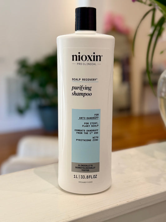 Nioxin Scalp Recovery Purifying Shampoo - Shampoo for Dandruff and Itchy Scalp, 33.8 fl oz