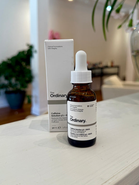 The Ordinary Caffeine Solution 5% + EGCG, Depuffing Eye Serum for Dark Circles and Tired Eyes